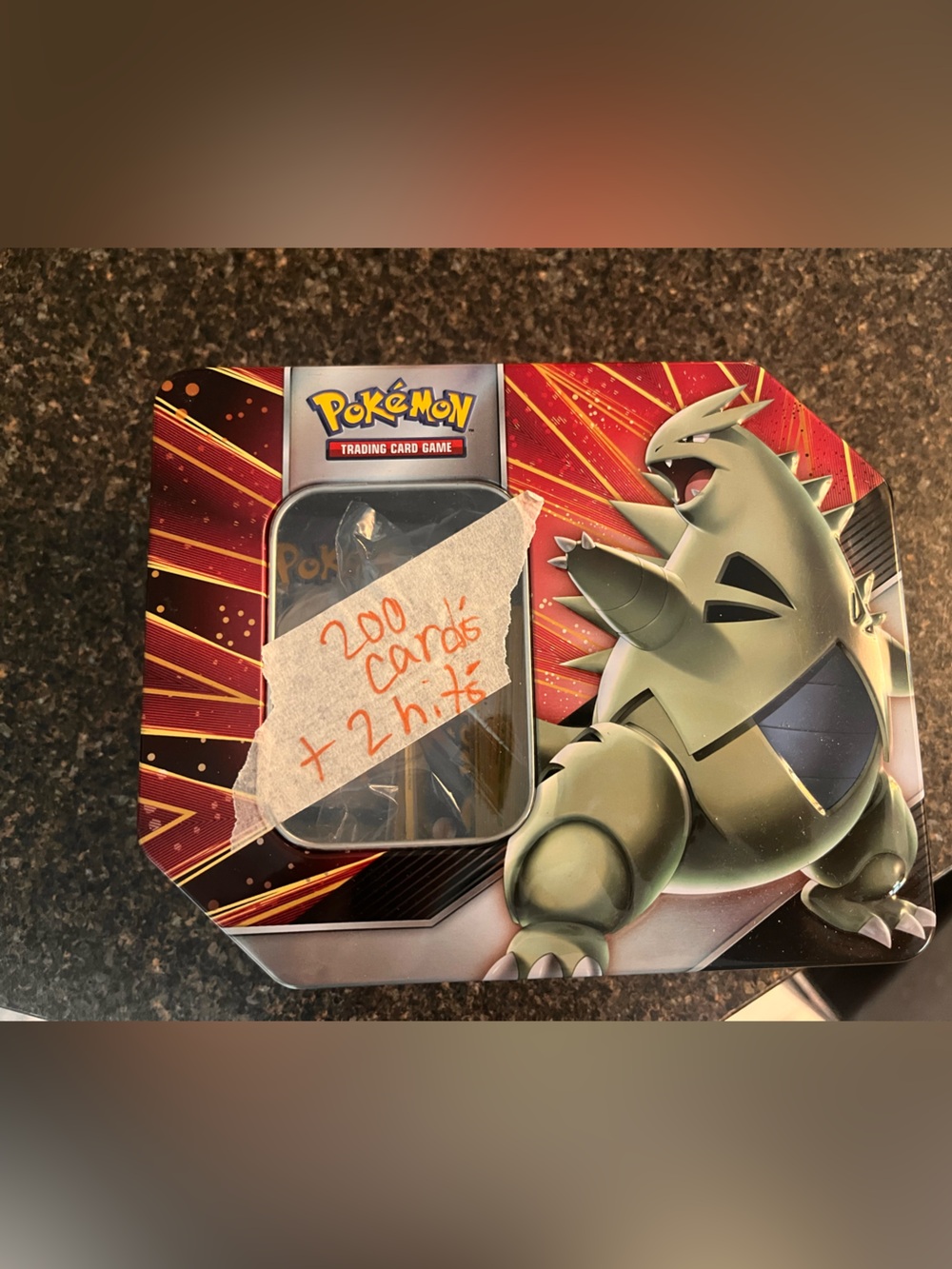 Pokémon Tins - Tyranitar Collectible Tin with Window - Green & Red